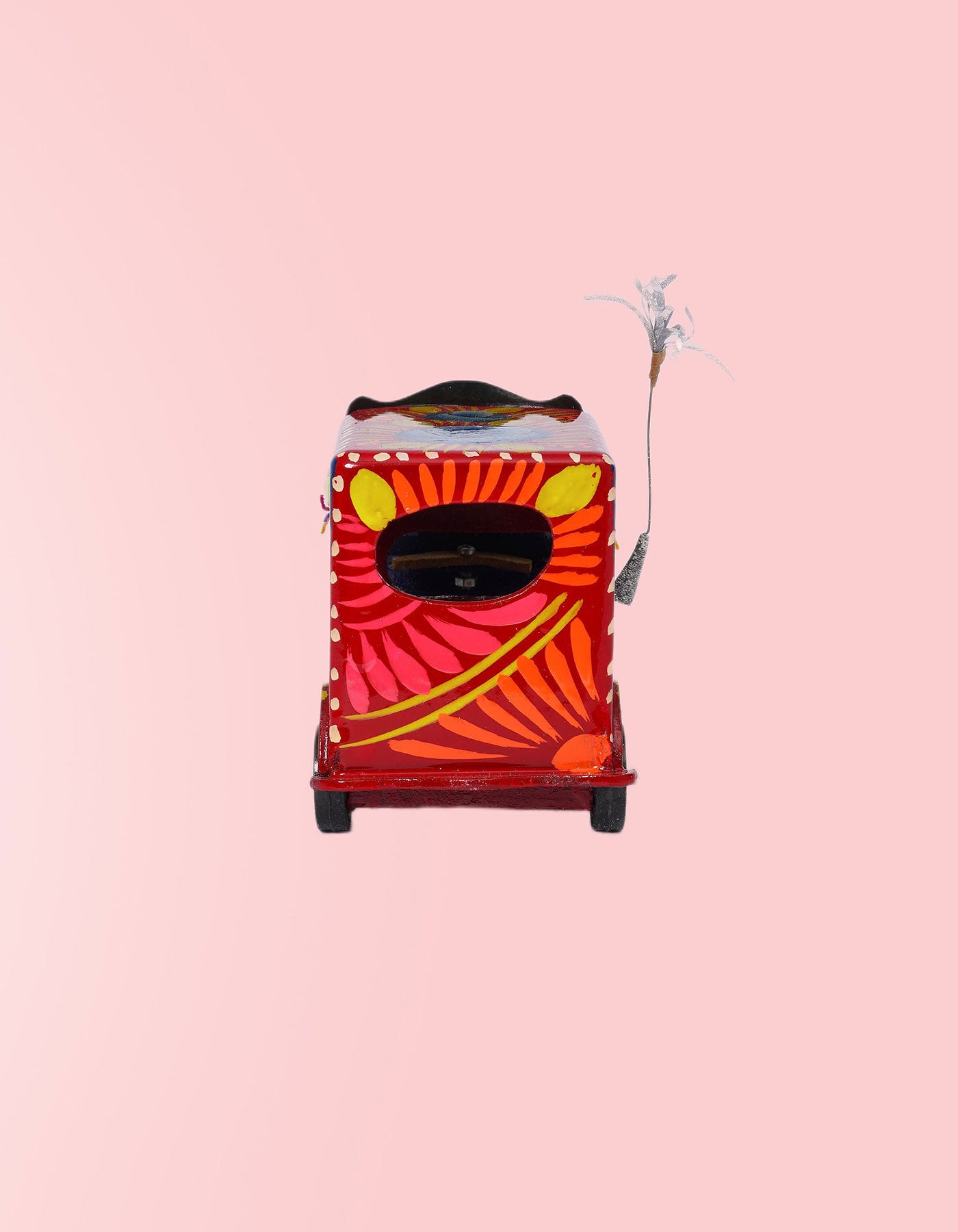 Filmy Rickshaw – Handmade Red Decorative Rickshaw Figurine | Masttees