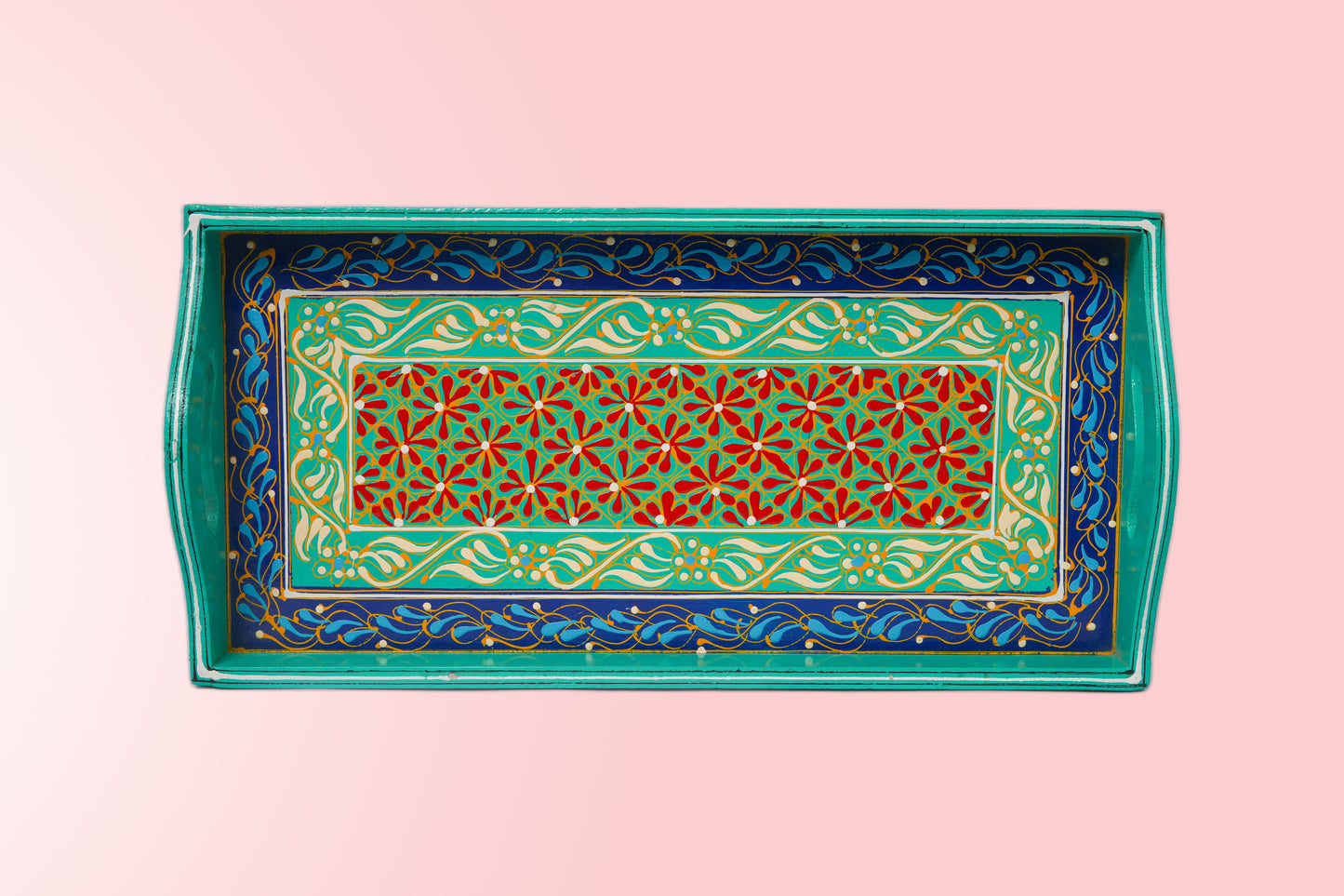 Artisinal Rectangular Blue Tray