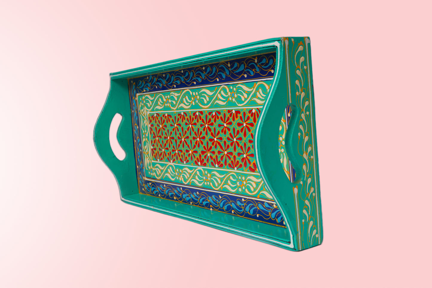Artisinal Rectangular Blue Tray