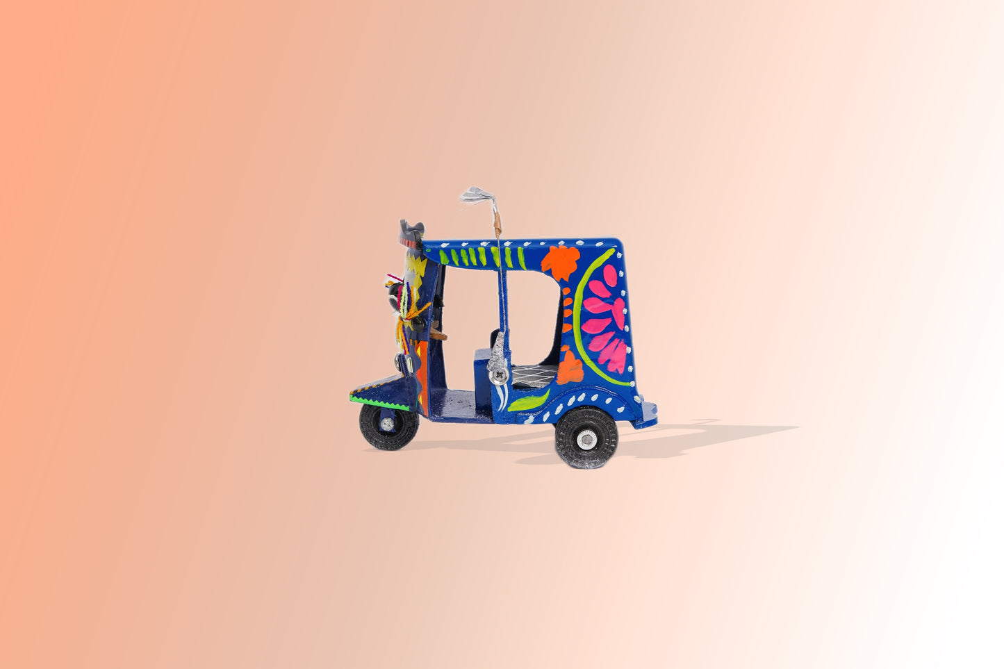 Blue Hand made decorative Rickshaw