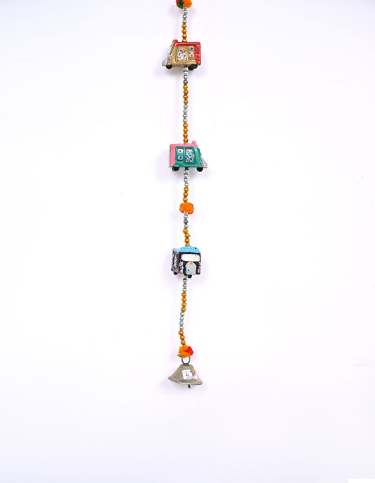 Takht Swari Wind Chimes – Traditional Rickshaw Motif Hanging Decoration | Masttees