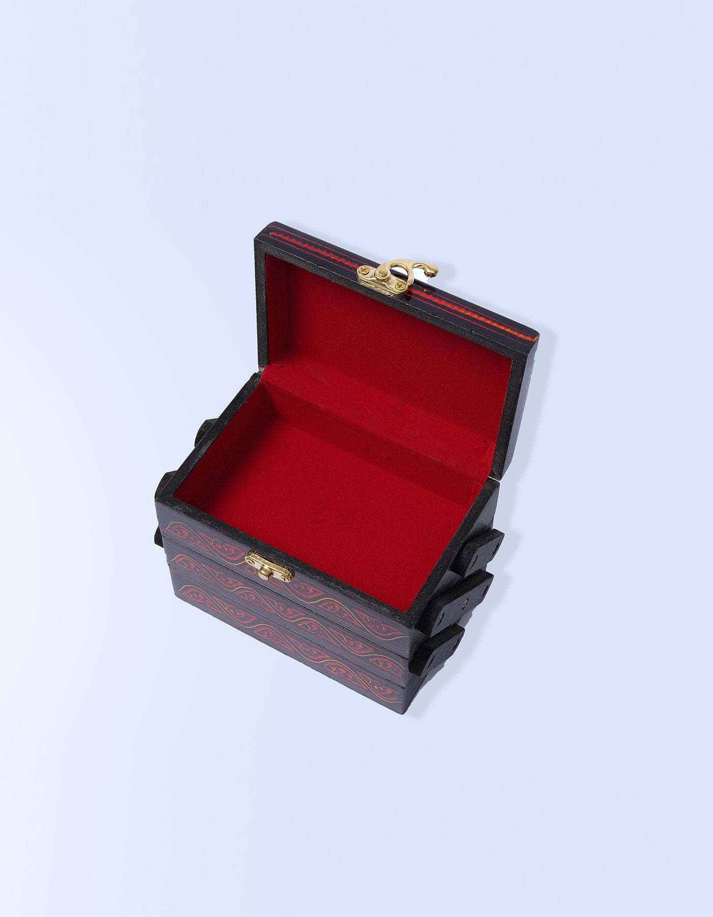 Noor Mahal Jewellery Box – Handcrafted Red Lacquer Vintage Jewellery Box | Masttees
