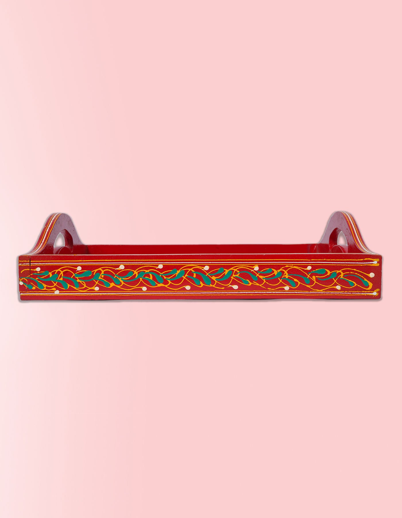 Lahori Box Tray – Handcrafted Square Red Artisan Serving Tray | Masttees