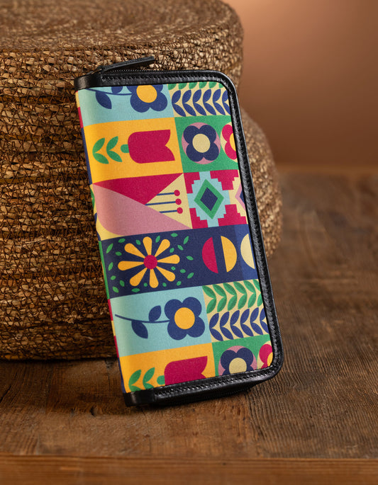 Boho Garden Long Zipper Wallet