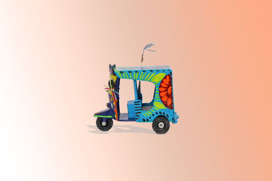 Koel cyan Hand made decorative Rickshaw