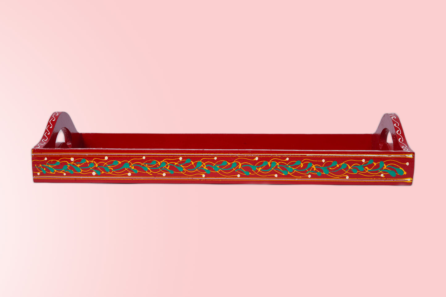 Artisinal Rectangular Red Tray