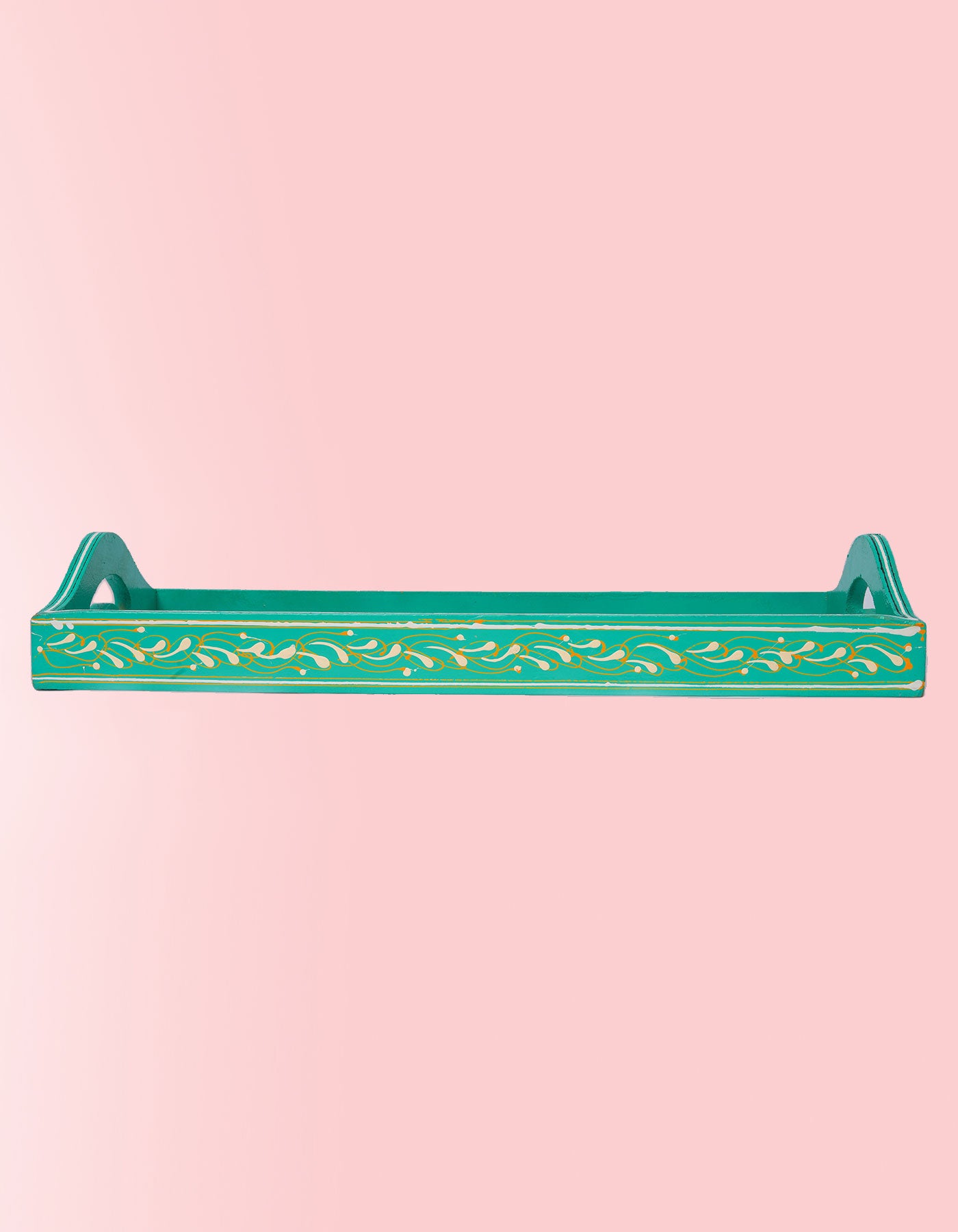 Delhi Long Tray – Handcrafted Mint Green Artisan Serving Tray | Masttees