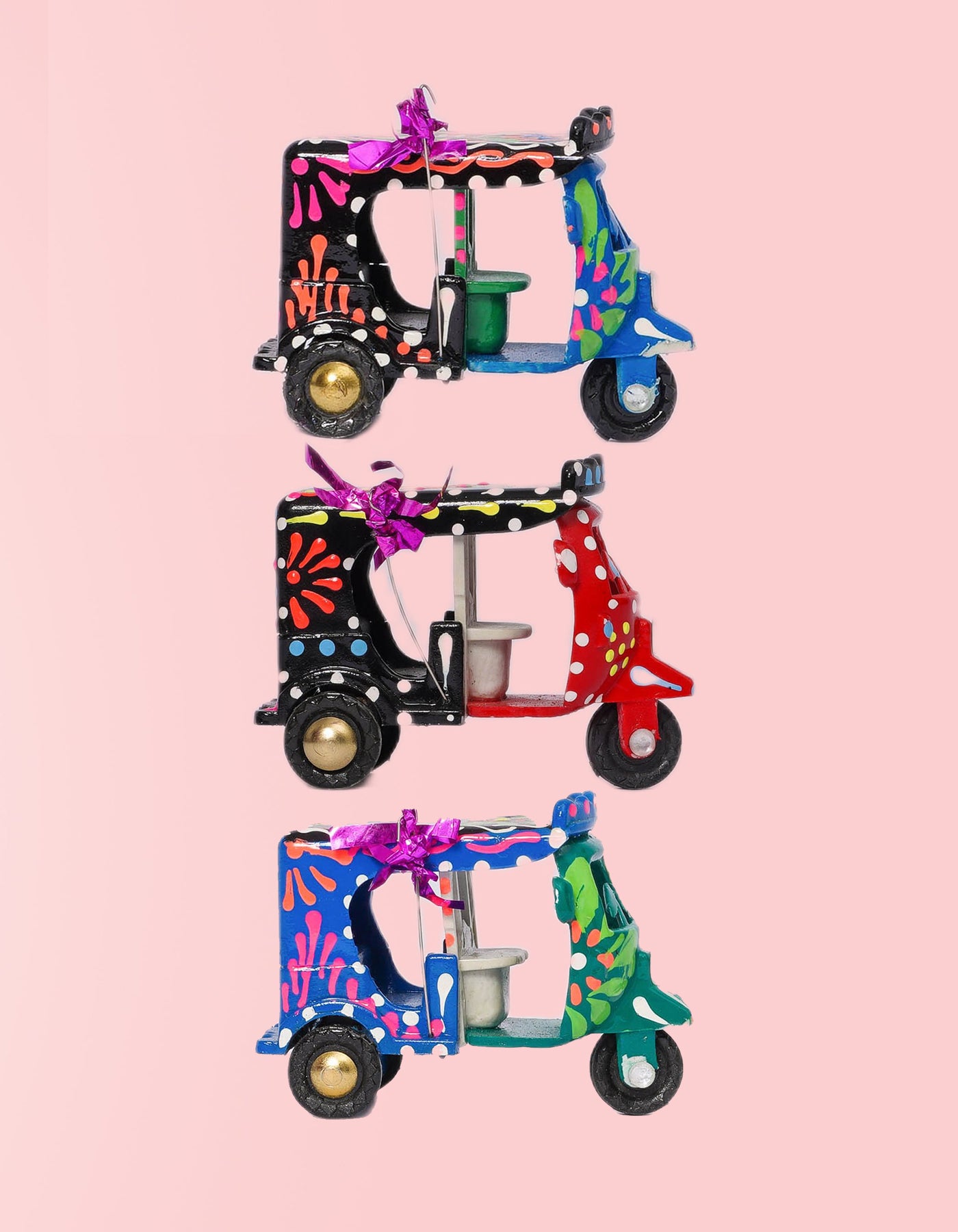 Handmade Decorative Rickshaw – Shahi Sawari Pack of 3 | Artisan Home Décor