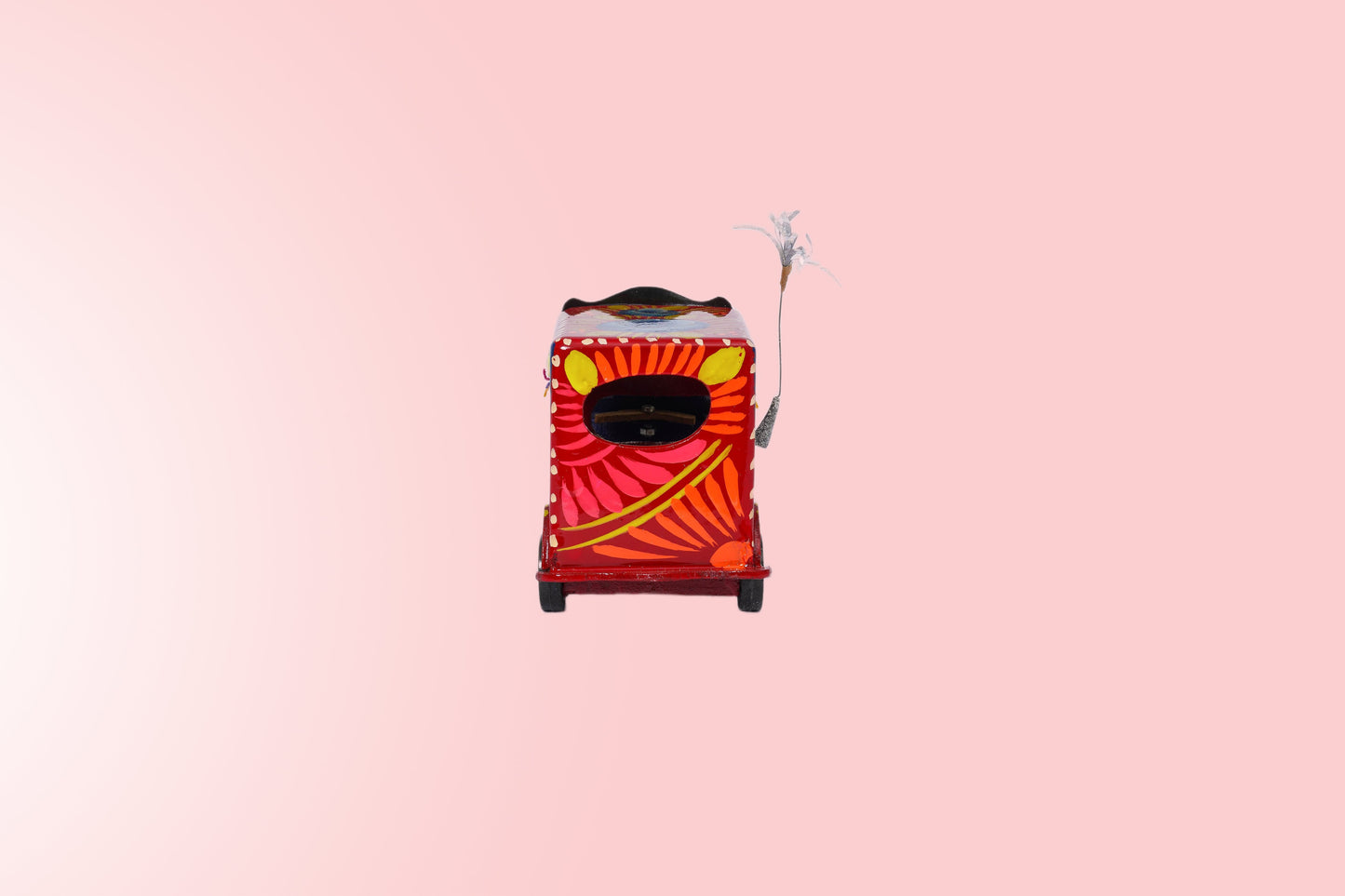 Red Hand made decorative Rickshaw