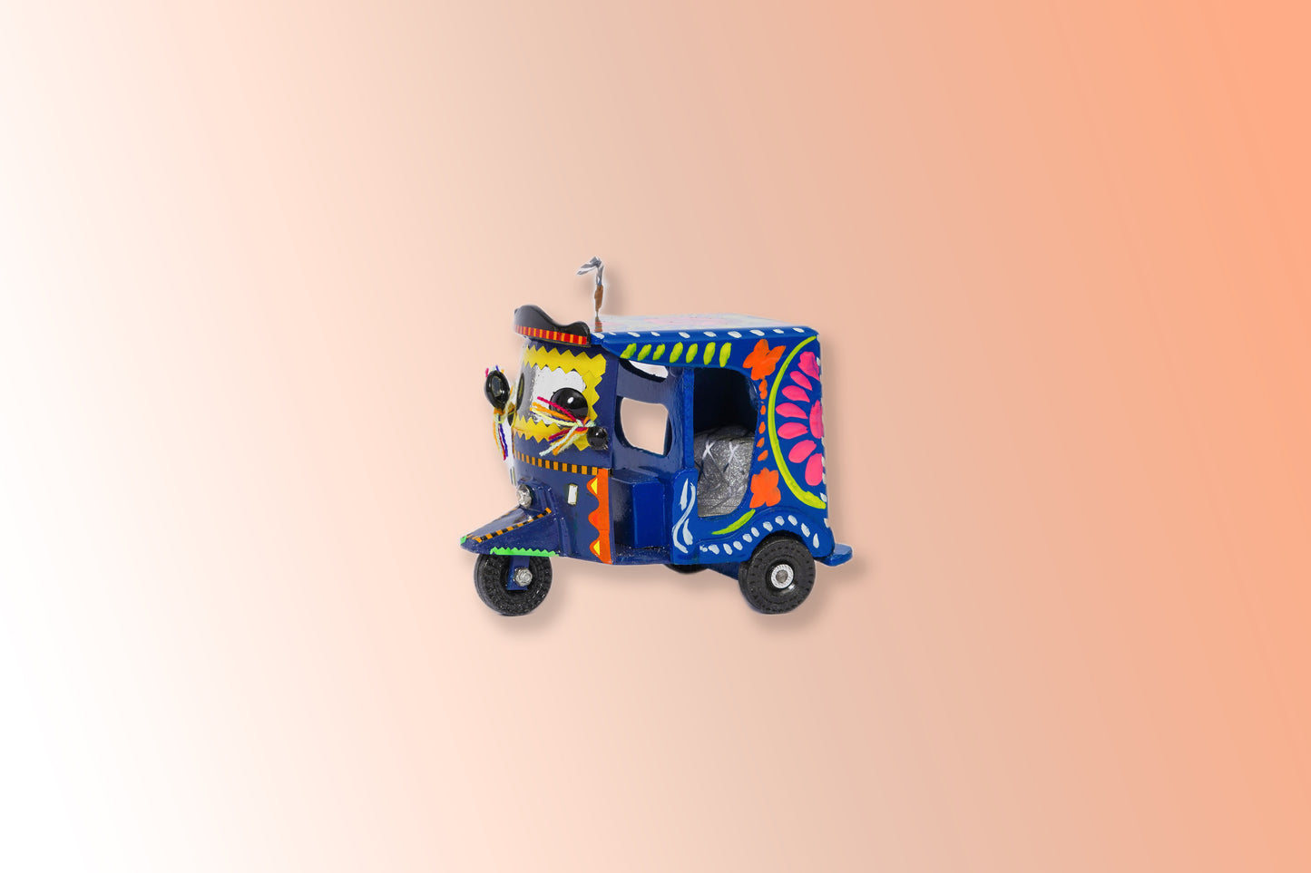 Blue Hand made decorative Rickshaw