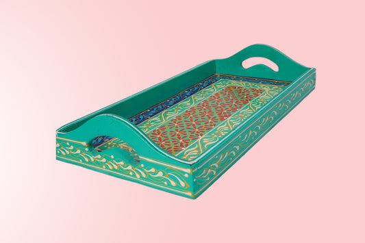 Artisinal Rectangular Blue Tray