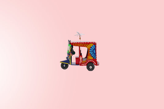 Filmy Red Hand made decorative Rickshaw