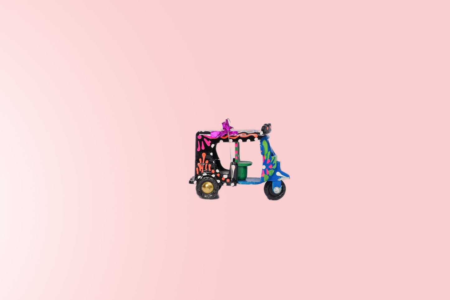Hand made decorative mini rickshaw (3 pack)