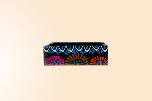 Hand painted Black coaster stack