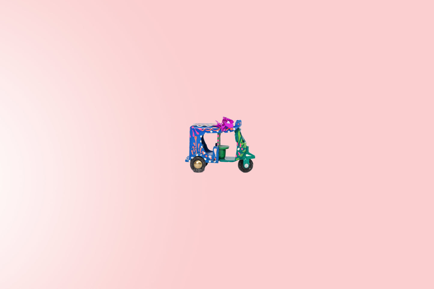 Hand made decorative mini rickshaw (3 pack)