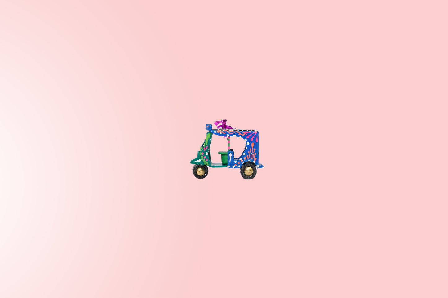Hand made decorative mini rickshaw (3 pack)