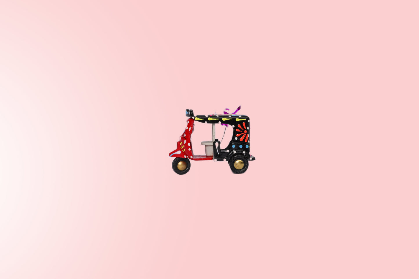 Hand made decorative mini rickshaw (3 pack)