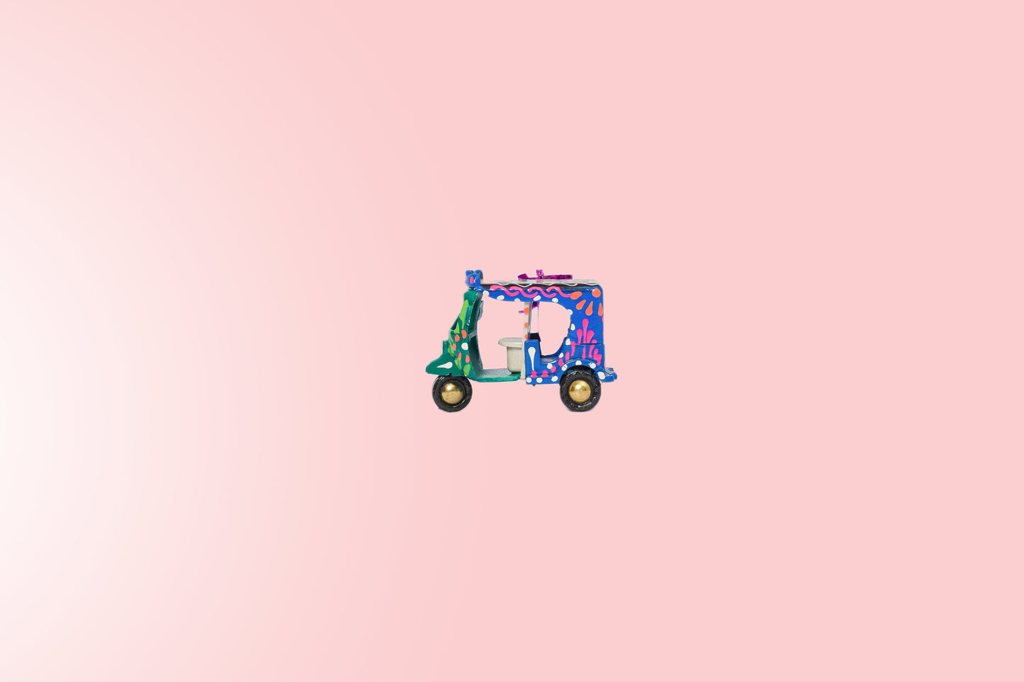 Hand made decorative mini rickshaw (3 pack)