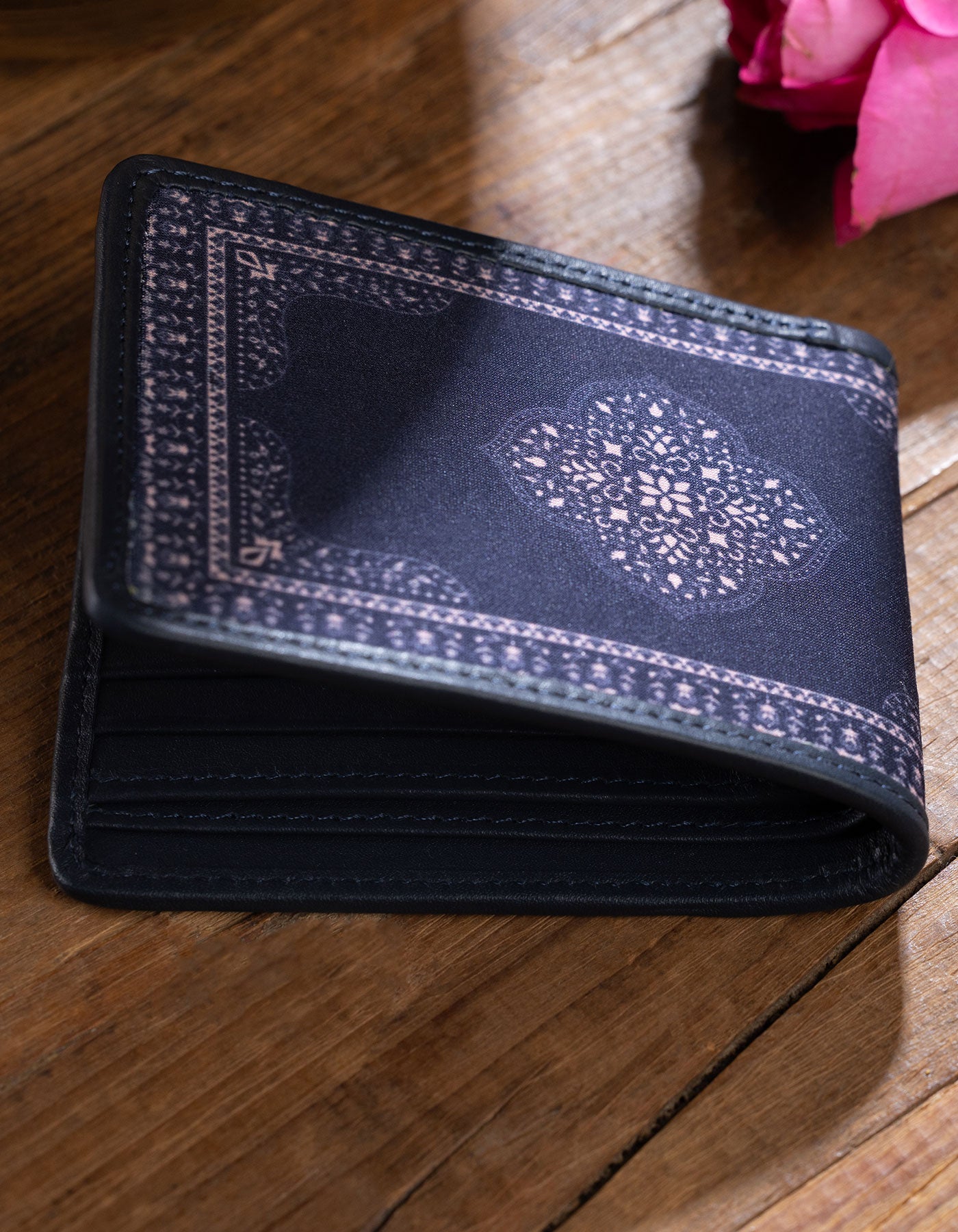 Royal Tapestry Wallet – Artwork Exterior & Leather Interior