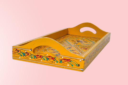 Artisinal Rectangular Yellow Tray