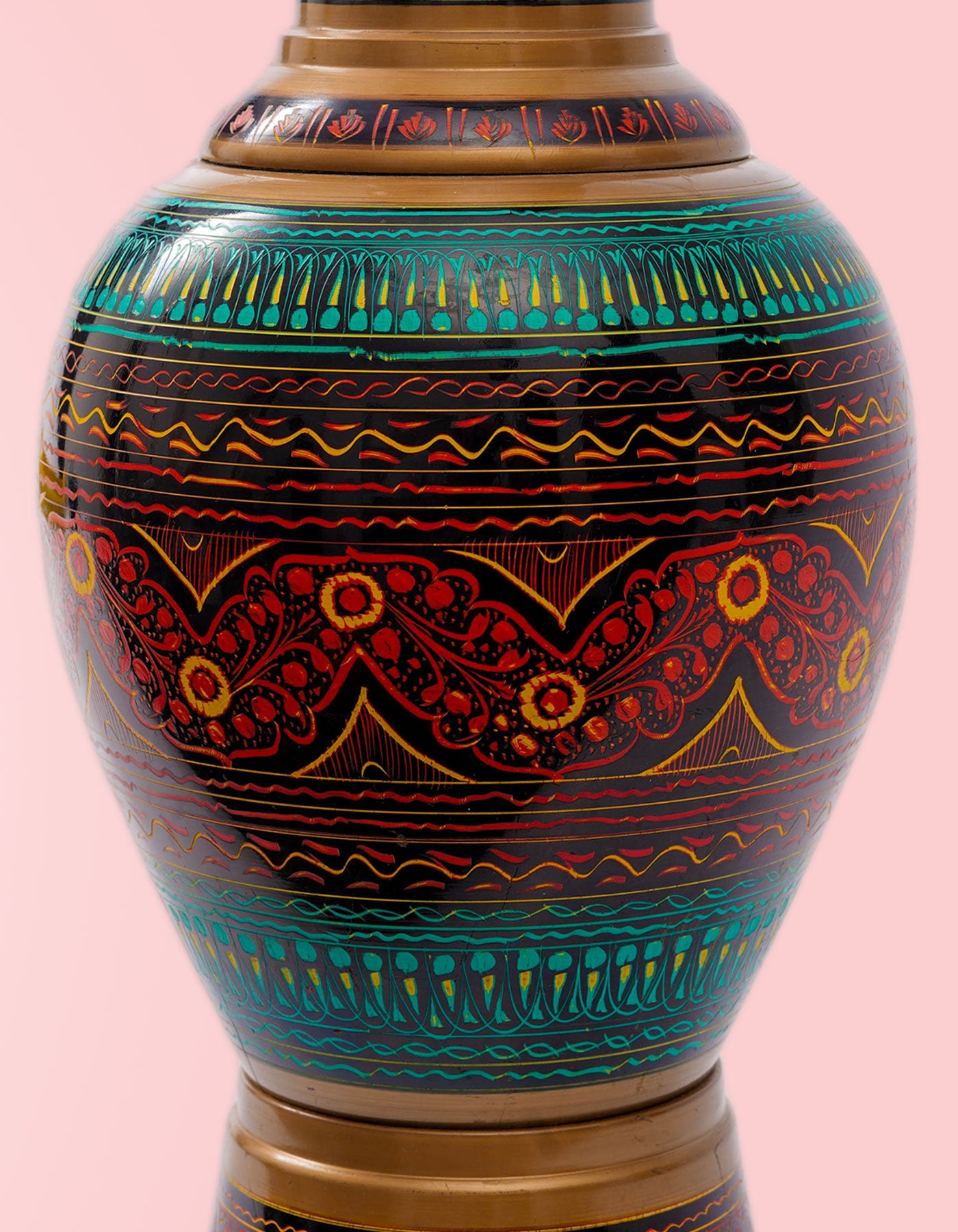 Rani Bagh Lacquer Vase – Hand-Painted Artisan Decorative Vase | Masttees